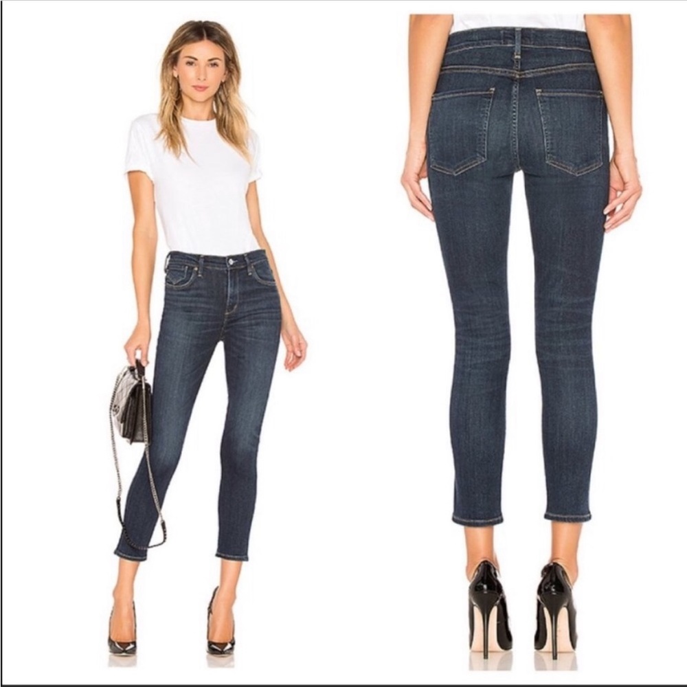 Agolde Sophie High Rise Skinny Crop Jeans in Starland Wash